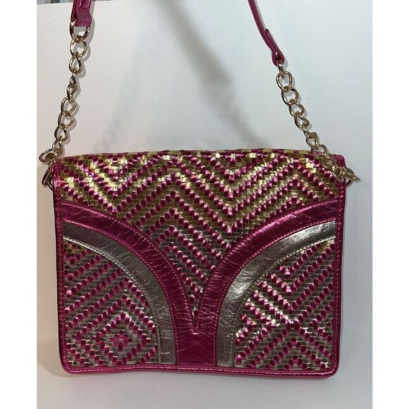 Melie Bianco Weaved Convertible Crossbody/Clutch/ Shoulder Bag Eco Friendly Bag - Picture 2 of 6
